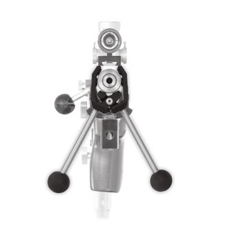 Alternative view of MEC bi-pod barrel-clamp