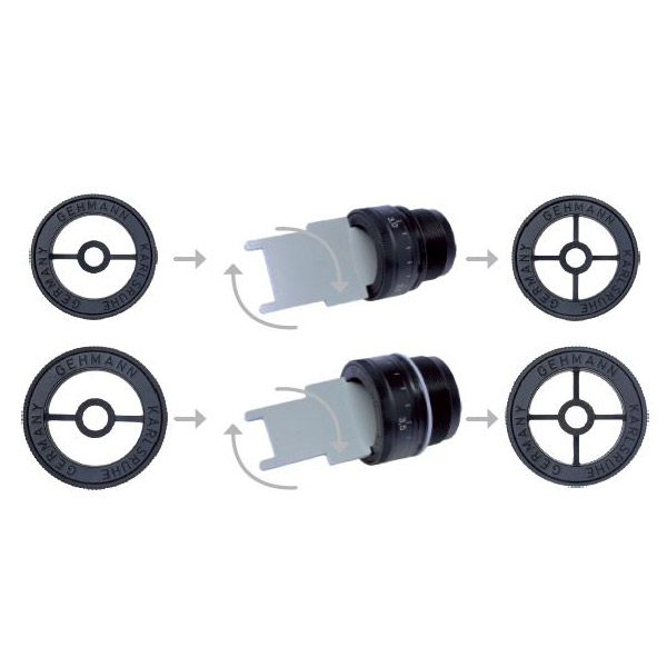 Alternative view of Gehmann Iris-Ringkorn, Querbalken - Fadenkreuz