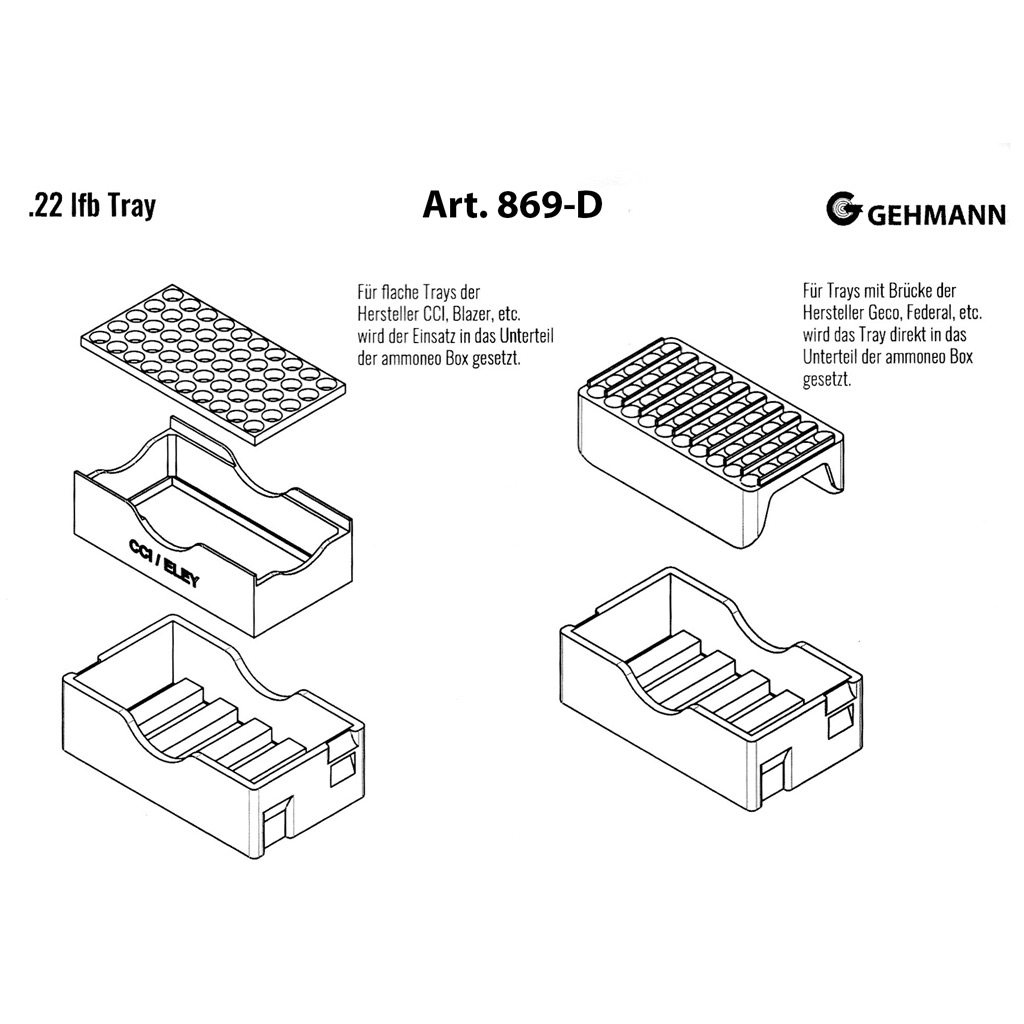 Alternative view of Gehmann Entnahmehilfe/Aufbewahrungsbox .22lr (100)