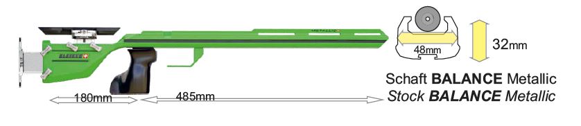 Bleiker KK Schaft Mod. Balance Metallic - Alu